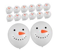 Kisangel 50 Piezas Globos Navidad Decoración de Fiesta de Invierno con Diseño de Muñeco de Globos de Látex para Decoraciones Navideñas y Fiestas de Usar y Configurar