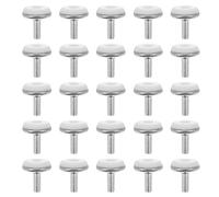 Kisangel 50 Piezas Patas Ajustables para Muebles, Niveladores de Mesa y Silla Base Metálica de 25 Mm, Tornillo M8x20, Patas Niveladoras para Gabinetes, Estantes y Reutilizable