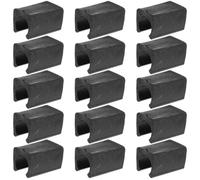 Kisangel 50 Tapas Protectoras de Suelo en U para Patas de Sillas Tubulares de 12 MM, Accesorios Antideslizantes Negros para Muebles de Oficina, Protectores para Patas de Sillas y