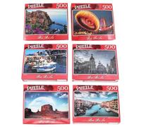 Kisangel 500 Piezas Adultos Puzzle Rompecabezas Difícil de Monumentos y Venecia Juguete Creativo para Paciencia y Concentración Papel y Corte Preciso