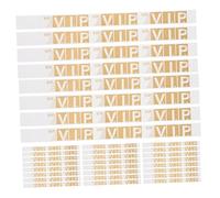 Kisangel 500 Piezas Pulseras VIP Impermeables Sintético Pulseras Resistentes y Escribibles para Eventos Fiestas Conciertos Hospitales y Parques de Atracciones Color Dorado