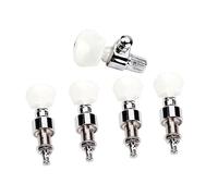 Kisangel 5piezas Clavijas De Afinación Con Engranajes Para Banjo Cabezal De Máquina Con Botones De Plástico y Llaves Para Banjo Acústico