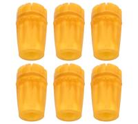 Kisangel 6 Fundas Antideslizantes de Goma para Bastones de Trekking y Muletas, Resistentes y Duraderas, Color Dorado, Juego de Puntas de Repuesto para Senderismo y Uso al Aire