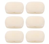 Kisangel 6 Juegos Clavijas de Afinación para Guitarra Acústica y Eléctrica, Perillas de Resina Cuadrada Color Crema, Juego de 6 Piezas, Repuestos Compatibles para Guitarra Clásica y