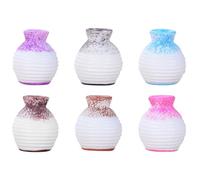 Kisangel 6 Mini jarrones de Flores: Mini contenedores de Flores para Casas de muñecas - Macetas de Resina Coloridas para Jardines de Hadas y paisajismo
