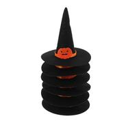 Kisangel 6 Mini Sombreros De Bruja: Sombreros De Bruja Pequeños De Fieltro Con Elementos De Halloween - Tapas De Botellas Decorativas Para Fiestas Temáticas Y Tapas Para Botellas De Vino