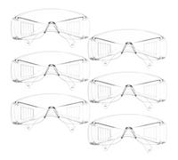 Kisangel 6 Pares Gafas de Seguridad Protección Lateral Fabricadas en Plástico Transparente y Diseño Ventilado para Laboratorio para Uso en Fábricas y Laboratorios