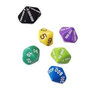 Kisangel 6 Piezas Dado numerado Cubo Forma Vistoso con números de Colores Jumbo Divertido clasificado Fiesta Accesorios multilateral el plastico Color Aleatorio