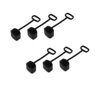 Kisangel 6 Piezas Fundas de Silicona Kazoo Cubiertas Protección Duradera y Flexible Accesorios Instrumentos Musicales Color Negro