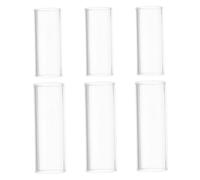 Kisangel 6 Piezas Guitar Slide Rings Transparent Glass Finger Sliders Ergonomic Lightweight For Electric Acoustic Bass Travel Practice Performance
