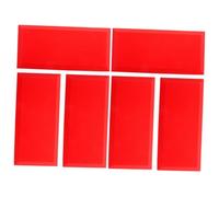 Kisangel 6 Piezas Panel De Insonorización Que Absorbe Algodón De Sonido Almohadilla De Aislamiento Del Altavoz Interior Muro Cochera Pruebas Junta Absorción Pared Acustica Poliuretano Rojo