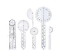 Kisangel 6 piezas Reglas Plásticas para Medición de Ángulos Ortopédicos Goniómetros de Dedo y Espinal con Bordes Suaves Precisión Profesional para Fisioterapia y Seguimiento de Movilidad