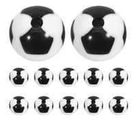 Kisangel 60 Cuentas Acrílicas de Fútbol Negras y White, Redondas y Deportivas, Ligeras y Cómodas para Hacer Joyas DIY y Manualidades Creativas