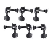 Kisangel 6piezas Afinación De Guitarra Clavijas Estilo Vintage Semicerradas Cabeza Cuadrada Miniatura 3r3l Para Guitarra Negras Clavijas De Afinación