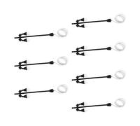Kisangel 7 Farolas Negras de Microcasa para Adorno de Jardín en Miniatura, Hechas de PE, Ideales para Paisajes a Pequeña Escala y Bricolaje, Pack de 7 Piezas