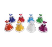 Kisangel 8 Piezas Campana de Mano Forma de Pata de Gato en Varios Colores, Portátil Notas Claras para Actividades al Aire Libre y Uso en Mesa