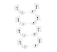 Kisangel 8 Piezas Kit de Anclajes Adhesivos para Muebles Ajustables sin Taladro Antivuelco para Seguridad Infantil Fijación para Armarios y Estantes