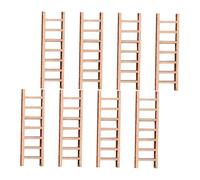 Kisangel 8 Piezas Mini De Escalera Hámster De Escalera Adorno De Casa De Muñecas Escalera De Muñeca Pequeña Escalera Decorativa Escalera para Casa De Muñecas De Madera Beige