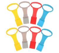 Kisangel 8 Piezas Pull Up Rings Multicolor Handles With Detachable Buckle For Crib Playpen Walking Aid And Early Standing Training