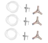 Kisangel 9 Piezas Kit de Accesorios para Bomba de Aire de Acuario Distribuidor de Tubo de Acero Inoxidable Válvula Antirretorno para Oxígeno Tubos y Conectores para Estanques y Peceras