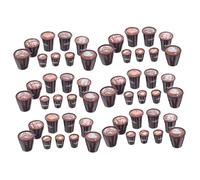 Kisangel 90 Piezas Mini Mugs Set Resin Miniature Latte Art Cups Japanese Style Dollhouse Props For DIY Crafts Collection Desktop Decoration