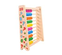 Kisangel Abaco de Madera para Juguete Educativo de Aprendizaje Matemático con Bolas para Ejercicios Resolución de Problemas Casa