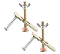 Kisangel Abrazaderas de Sujeción para Fresadora de Acero 2 Juegos 100 MM Placas de Prensa Reforzadas para Máquinas de Grabado Accesorios para Carpintería y Enrutador Profesional