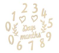 Kisangel Accesorios De Calendario Tarjetas De Para Recién Nacidos Tarjetas De Crecimiento Mensual De Madera Suministros De Cumpleaños Para Decoración De Primer Cumpleaños