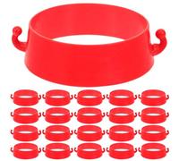 Kisangel accesorios de conos de Seguridad 24 unidades - Kit de Collar Cadena y conectores Plásticos para conos, Barrera de Tráfico para control en Estacionamientos, obras, Escuelas y Eventos