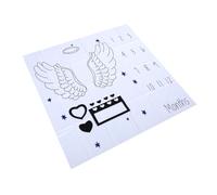 Kisangel Accesorios para Fotografía Manta para Celebrar Meses Mensuales Accesorio para Fotos Banquete Cien Días Estampado De Alas Color Negro