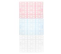 Kisangel Alfombrilla para Patas de Animales Pequeños 3 Piezas, Base Plástica Rejilla Ventilada, Tamaño 33,5x24 Cm, Acolchado Reutilizable para Jaulas de Conejos, Cobayas y Hámsteres,