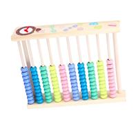 Kisangel Años Tablero Doble Cara de Madera con Cuentas Coloridas Herramienta Educativa para Aprendizaje Matemático y Reconocimiento de Colores Fácil de Limpiar y Resistente