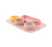 Kisangel Antideslizante Para Niña De Tazón Dividido Para Alimentación Infantil Para Microondas y Lavavajillas Rosa Para Pequeños