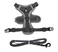 Kisangel Arnés para Perros Pequeños Correa Reflectante, Chaleco Transpirable de Malla Elástica, Talla L, Uso al Aire Libre, para Gatos y Perros Pequeños