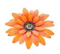 Kisangel Arte de Pared Flores de Metal de Hierro Forjado, Decoración Colgante Naranja Tamaño L para Salón y Jardín, Adorno Mural Vintage Resistente para Exteriores y Balcones