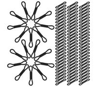 Kisangel Bandas Ajustables para Patas de Pollo 130 Unidades Negras, Soporte Elástico para Corrección de Patas Abiertas de Pollitos y Aves de Corral, Bandas Reutilizables para