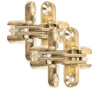 Kisangel Bisagra Oculta de Aleación de Zinc 2 Piezas Silenciosa y Engrosada Bisagra Plana Invisible para Puertas de Hojas Sueltas Adecuado para Mesas y Muebles sin Tornillos