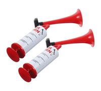 Kisangel Bocina de Aire Manual Roja 2 Unidades Bomba de Empuje para Deportes Navegación y Celebraciones Señal de Advertencia Portátil para Eventos y Animación