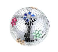 Kisangel Bola de Discoteca Colgante Pequeña de Espejos Decorativos para Fiestas, Festivales de Música y Escenarios, Adorno Reflectante de Vidrio para Iluminación y Ambiente Festivo
