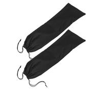 Kisangel Bolsa de Almacenamiento para 2 Postes de Tienda de Campaña Negra 25x80 Cm Cordon Ajustable Bolsa Organizadora para Bastones de Senderismo de Transporte para Postes de