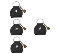 Kisangel Bolsa De Almacenamiento para Púas De Guitarra 4 Unidades Llavero Pequeño para Púas Accesorios Organizador De Dedos Bolsa De Transporte para Púas De Guitarra Color Negro