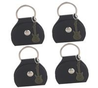 Kisangel Bolsa De Recogida Titulares Poseedor Ultravioleta Púas De Guitarra A Granel Titular De La Guitarra Organizadores Acceso Llavero De Música Simple Negro Metal 4 Piezas X 4