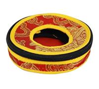 Kisangel Bolsa para Campana Tibetana Meditación Nepal Mediana 8,5 Cm Diámetro Caja de Almacenamiento Artesanal Color para Protección y Transporte Segura Color