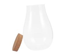 Kisangel Botella Ecológica Hidroponía con Tapón De Recipiente De Vidrio para Micro Paisajes DIY Maceta Pequeña para Decoración Interior y Oficina
