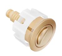 Kisangel Botón Cisterna de Forma Redonda Roca para Inodoro de Doble Descarga Accesorio Baño en ABS Dorado Instalación Fácil y Diseño Moderno