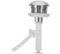 Kisangel Botón Pulsador para Cisterna de Inodoro Botón Sencillo Abs Resistente al Óxido Superficie Espejo Flujo Compatible con Tanque Wc Tradicional