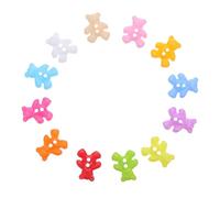 Kisangel Botones Lindos Forma de Oso de Plástico para Manualidades y Ropa, 100 Piezas Fáciles de Coser Ideales para Proyectos DIY y Artesanías Hechas a Mano