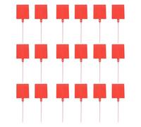 Kisangel Bridas para Cables Etiquetas Integradas, Plástico Rojo, Tamaño Estándar, 100 Unidades, Resistente a Tracción para Gestión de Cables y Logística, Adecuado para Oficina y Hogar