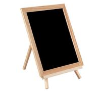 Kisangel Caballete de Pie Pizarra de Madera Negra, Tablero de Dibujo y Escritura, Fácil de Limpiar Paño Húmedo, Adecuado para Juegos Matemáticos y Preescolar