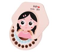 Kisangel Caja Conmemorativa Para Dientes De Leche Estuche Creativo De Madera Para Precioso Organizador De Dientes De Leche Para Guardar Recuerdos De De Dibujos Animados